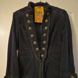 Black Velvet Military Blazer